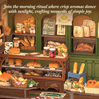 CUTEBEE Book Nook Kit - DIY Miniature House Bakery Dessert Shop Dollhouse Kit for Adults, Booknook Tiny House Bookshelf Decor 3D Wooden Puzzle, Gifts for Family, Friends (Mrs.Hunt Bakery)