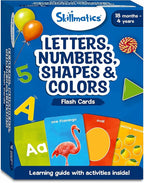 Skillmatics Thick Flash Cards for Toddlers - Letters, Numbers, Shapes & Colors, Montessori Toys, Preschool Learning Activities, Learning Aids, Gifts for Kids Ages 1, 2, 3, 4 Years