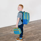 Wildkin 15-inch Kids Backpack – Durable, Padded, Adjustable for School & Travel - Blue Stripes