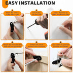 10 Pack Furniture Wall Anchors for Baby Proofing, Anti Tip Furniture Anchors, Secure 400 Pound Furniture, Dresser, Bookcase to Wall Prevent Falling, Earthquake Straps for Child Safety (Black)