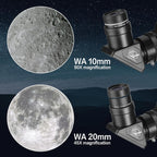 Telescopes for Adults Astronomy, 80mm Aperture 900mm Professional Refractor Telescope for Kids & Beginners, Compact and Portable Travel Telescopio with Carrying Bag