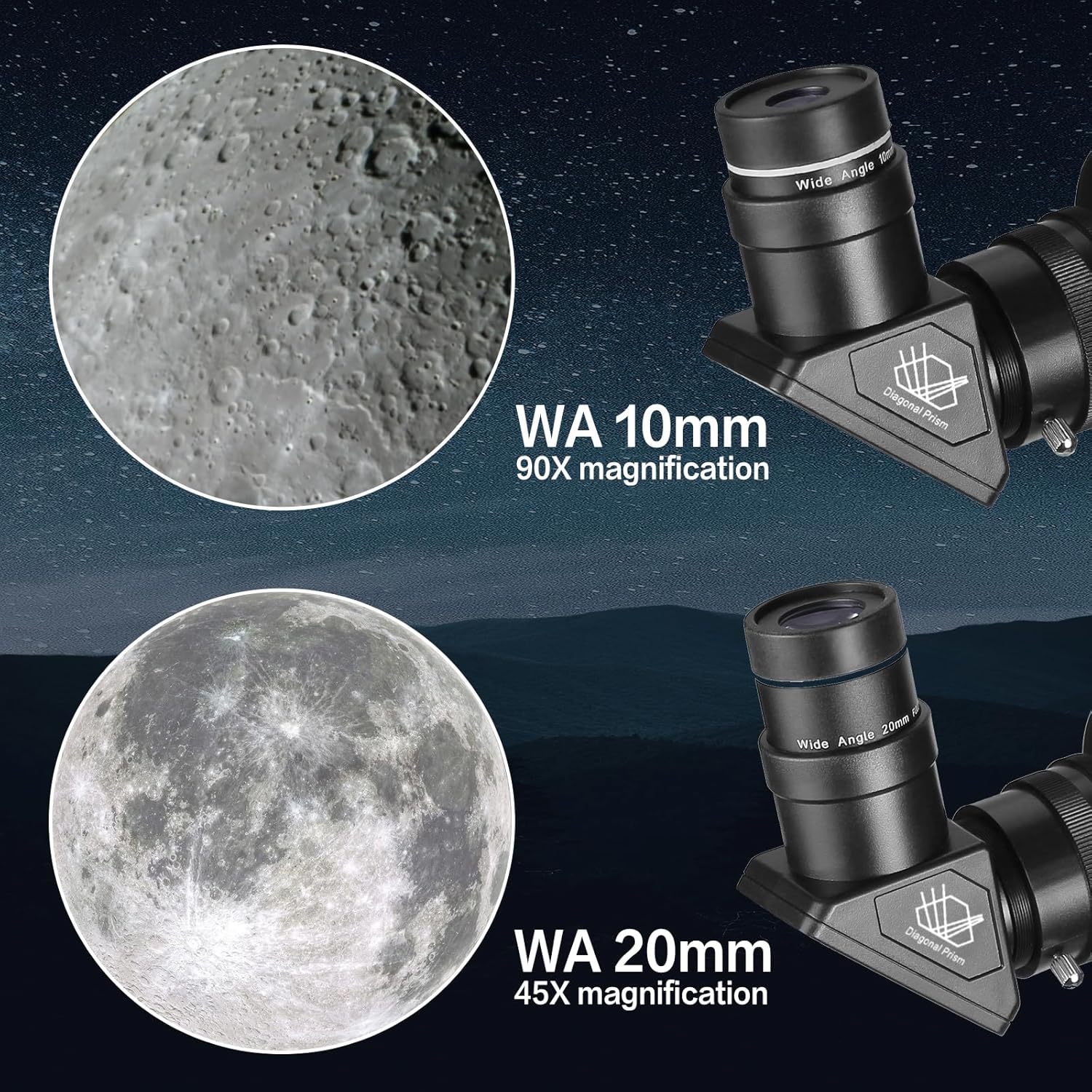 Telescopes for Adults Astronomy, 80mm Aperture 900mm Professional Refractor Telescope for Kids & Beginners, Compact and Portable Travel Telescopio with Carrying Bag