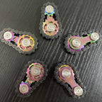 Stainless Steel Sprocket Fidgets Chain Fidget Cube Gears Linkage Bike Chain Novelty Fidget Block Kinetic Desk Toy Metal EDC Focus Meditation Break Bad Habits ADHD (Colorful+Black)
