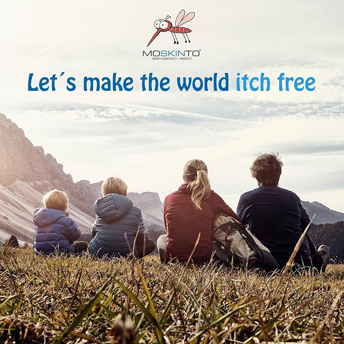 Moskinto The Original Mosquito Itch Relief Patches for Kids & Adults, Bug Bite Patches Soothe Swelling & Itching, Anti Itch Bug Bite Relief, Suction Tool Alternative, Family Pack, 42 Count