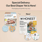 The Honest Company Clean Conscious Diapers for Delicate Skin | Up to 100% Leakproof | Hypoallergenic, Fragrance Free | Gender Neutral | Super Club Box, Size 3 (16-28 lbs), 120 Count (Prints May Vary)