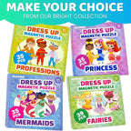 QUOKKA Magnetic Dress-Up Dolls for Girls Boys with 35 Magnetic Pieces - Creative Magnetic Play Set for Home or Travel - Perfect Magnetic Paper Dolls for Ages 3 and Up, Boost Storytelling with Mermaids