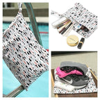 ALVABABY 3pcs Baby Cloth Diaper Wet Dry Bags Waterproof Reusable with Two Pockets Travel Beach Pool Daycare Soiled Baby Items Yoga Gym Bag for Swimsuits or Wet Clothes 3L-WB01