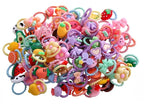 100pcs Mix Colors Girl's Elastic Hair Ties Soft Rubber Bands Hair Bands Holders Pigtails Hair Accessories for Girls Infants Toddlers Kids Teens and Children 100A