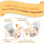 Kids Preferred Harry Potter Dobby Baby Infant Rattle Socks with Dobby Plush Rattle and Dobby is Free - Soft Baby Sock Feet Rattles Encourage Leaning Development Newborn to 9 Months