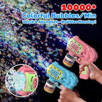 EagleStone Bubble Gun Toys for 3+ Year Old Kids Boys Girls, 2 Pack Automatic Bubble Machine with Bubble Solution, Summer Outdoor Kids Toys for Ages 3-4,4-6,5-7, Birthday Gifts for 3 4 5 6 7 8 Year Old