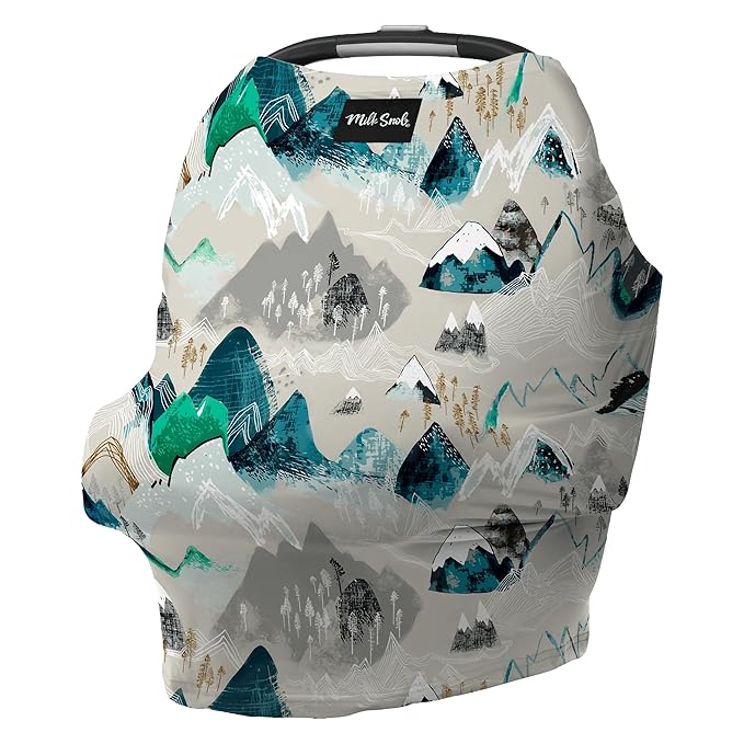 Milk Snob Original 5-in-1 Cover - Added Privacy for Breastfeeding, Baby Car Seat, Carrier, Stroller, High Chair, Shopping Cart, Lounger Canopy - Newborn Essentials, Nursing Top, Rocky Mountain