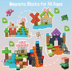 Magnetic Building Blocks Construction Set, Educational STEM Toy (Creators-Battle)