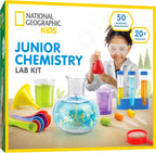National Geographic Kids Junior Chemistry Set - Complete Early Learning Lab Kit with 50 Science Experiments and 20+ Lab Tools for Kids Aged 4-6