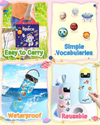 Benresive Reusable Sticker Book for Toddlers 2-4 Years, Fun Travel Stickers for Kids, Waterproof Sticker Books for Toddlers 1-3, Crafts Activities for Todddlers 1-3 2-4 3-5 - Space