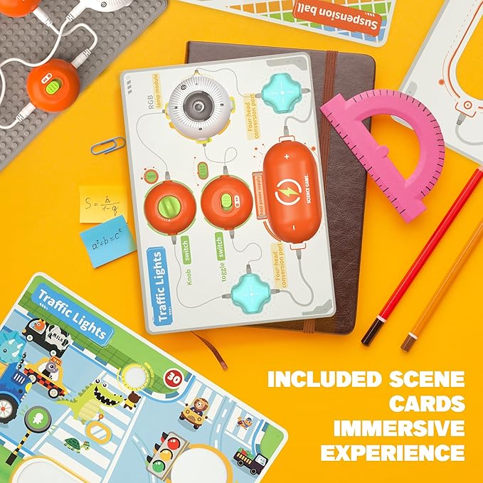 Science Kits for Kids - STEM Kits for Kids, Electronics Exploration Kit, 140+ Projects, 10+ Circuit Parts, STEM Educational Toy Gifts for Kid Boys Girls Ages 3 4 5 6 7 8 9 10 11 12