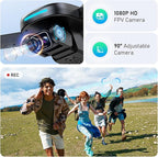 Drone with Camera, 1080P HD FPV Drone with Brushless Motor, One Key Take Off/Landing, Altitude Hold, Gesture Selfie, 3D Flips, 2 Batteries, Drones for Kids 14+