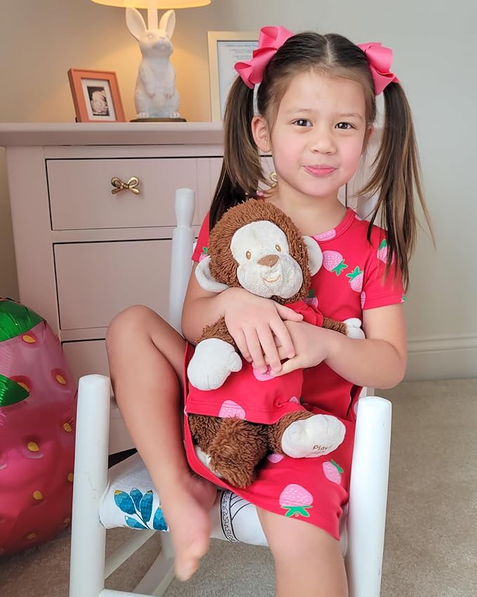 Wee Ones Girls' Plain Wrap Classic Grosgrain Hair Bows on a WeeStay No-Slip Hair Clip, Handmade, Small, Watermelon