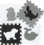 qqpp EVA 18 Tiles Baby Play Mat for Playing, Interlocking Foam Floor Mats for Tummy Time & Crawling, Flooring Tiles with Animals Puzzle for Kids. QP-51(ADL) b18N