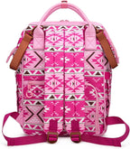 Wrangler Aztec Backpack Multifunction Baby Travel Bag with Changing Pad, Stroller Straps and Pacifier Case WG2204-91103PK