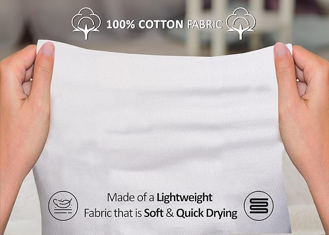 RUVANTI 10 Pack Birdseye Flat-Fold Cloth Diapers for Babies, 100% Cotton Extra Large Reusable Diapers, Baby Burp Cloths