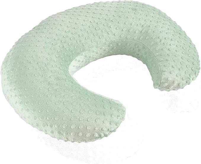 Nursing Pillow for Bottle and Breastfeeding, Ergonomic Comfort Nursing Essentials for Mom and Baby, Feeding Support Pillow with Removable Cover, Easier and Healthier Nursing (Green)