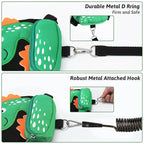 Accmor Toddler Harness Leash + Anti Lost Wrist Link, Cute Dinosaur Kids Leash Walking Harness, Baby Leashes for Toddlers, Child Harness Leash Wristband Assistant Strap Belt for Boys Girls Outdoor