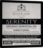 Serenity Nasal Inhaler Stick, Aromatherapy Oils for Calm, Stress Relief, & Mood with Ylang Ylang & Mandarin Essential Oil