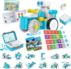 WhalesBot C3 Pro 12-in-1 Remote Control & Coding Robot Kit for Kids 4+, Advanced Smart Panel & Cards Programming, Educational STEM Toy, Block Building Set with Controller & Motor for Kids 4-6, 5-7