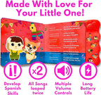 Musical Spanish Books for Kids 1-3, Spanish English Toys for Babies & Toddlers 1-3, Baby & Toddler Spanish Books, Bilingual Learning Toys 1 Year Old, Libros Infantiles en Español