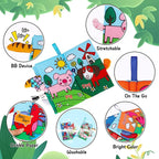 2 PCS High Contrast Crinkle Baby Books 0-6 Months Interactive Sensory Baby Toys 9-12 Month Montessori Activities Touch Feel Infant Book 0-3-6 Month Car Seat Travel Essentials Newborn Development Gift