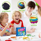 12 Pieces Magnetic Color Sorting Jars, 60 Color & Letter Magnets for Fridge Whiteboard, Early Educational Sorting Toy Set, Alphabet A-Z Learning Tool for Baby Toddlers Kids