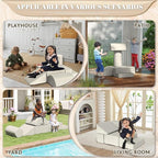 jela Foam Blocks 6Pcs Soft Play Equipment Waterproof Fabric, UV Resistant Toddler Climbing Toys Indoor& Outdoor Soft Play Climbing for Toddlers, Lightweight Climbing Blocks for Babies, Kids (Sand)