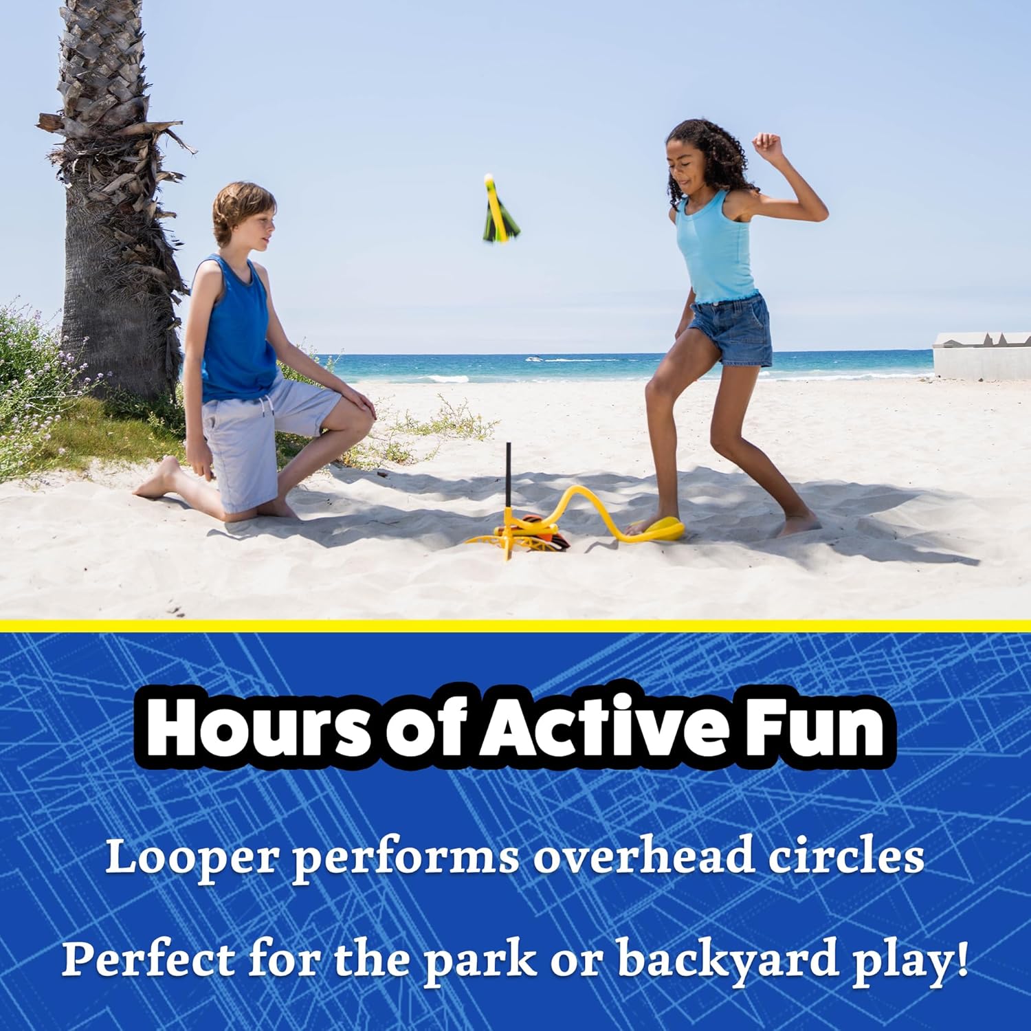 Stomp Rocket Stunt Airplane Refill - Looper Plane Launcher for Kids - Airplane Soars Over 100 Feet - Fun Outdoor Toys & Gift for Boys or Girls