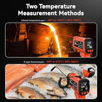 Infrared Thermometer Temperature Gun -58°F to 1796°, 16:1 Non Contact Laser Thermometer Gun with Thermocouple Probe for Humidity, Pizza Oven, Griddle, Ir Temp Gun for Home and Industry Repair