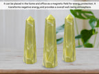 Amazing Gemstone Serpentine Crystal Towers - Natural Healing Crystal Point Obelisk for Reiki Healing and Crystal Grid (3 Inch)