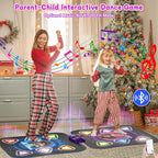 Upgraded Dance Mat for Kids, Single & Double Players Mode Electronic Dance Pad with Light-up 12-Button Wireless Bluetooth 5 Game Modes Christmas Birthday Gift for Girls Boys Ages 3 4 5 6 7 8 8-12