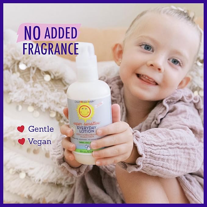 California Baby Super Sensitive Unscented Lotion | 100% Plant-Based Moisturizer | Baby Lotion For Newborn | Hypoallergenic Baby Lotion | 19 oz / 562mL