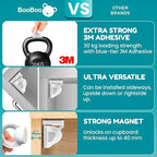 Booboo® Magnetic Child Safety Cupboard Locks for Children x10 Locks + x1 Key, Baby Proofing for Kitchen, Cabinets and Drawers, 30 Second Install No Drilling 3M Adhesive (10 Pack)