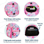 Wildkin ECO rPET 15-inch Kids Backpack – Sustainable, Padded, Adjustable – Pink Floral
