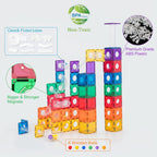 120PCS Premium MagneticTiles Marble Run, MagnetTiles, STEM AUTHENTICATED, Magnetic Blocks, Magnetic Building Blocks, Magnets for Kids, MagneticTile Toy, Boys Girls Age 3 4 5 6 7 8