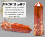 Amazing Gemstone Brecciated Jasper Crystal Towers ~ Natural Healing Crystal Point Obelisk for Reiki Healing and Crystal Grid (2" to 3" INCH)