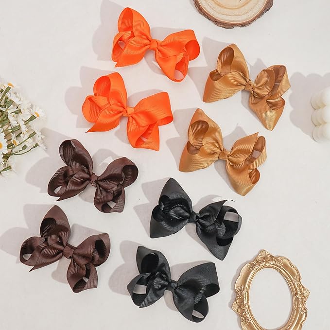 CÉLLOT 40PCS 4.5 Inch Hair Bows for Girls Grosgrain Ribbon Toddler Hair Accessories with Alligator Clips for Baby Girls Toddlers Kids in Pairs