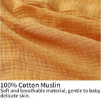 Onacosht Muslin Nursing Pillow Cover Soft 100% Cotton Feeding Pillow Slipcover Fits Standard Infant Nursing Pillow for Baby Boy and Girl, Orange