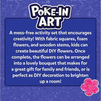 Skillmatics Poke-in Art - Flower Bouquet, Mess-Free Creative Activity, DIY Wood Craft Kits, Gifts for Girls & Boys Ages 4, 5, 6, 7, 8, 9