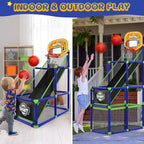 EagleStone Arcade Basketball Hoop Game Indoor, Ajustable Height Indoor Basketball Hoop with 4 Balls Storage Design for Kids,Perfect Sports Outdoor Play Toys for Kids Age 3 to 12 Years
