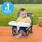 Ford Bronco Pop 'N Sit Portable Booster Chair by Bright Starts, Floor Seat, Indoor/Outdoor Use, Compact Fold, Area 51 Color, 6 Mos - 3 Yrs