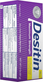 Desitin Maximum Strength Baby Diaper Rash Cream with 40% Zinc Oxide for Treatment, Relief & Prevention, Hypoallergenic, Phthalate- & Paraben-Free Paste, Travel Size, 2 oz (Pack of 6)