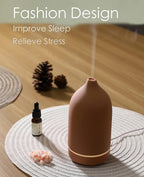 Essential Oils for Diffusers for Home,Ceramic Diffuser for Essential Oils,Handmade Aroma Diffuser 100ML (Pottery Red)