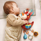 TUMAMA Dinosaur Plush Toy with Wind Chime, Car Seat Stroller Stroller Crib Hanging Toys, Baby Toys for 0 3 6 9 12 Months