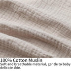 Onacosht Muslin Nursing Pillow Cover Soft 100% Cotton Feeding Pillow Slipcover Fits Standard Infant Nursing Pillow for Baby Boy and Girl, Fog